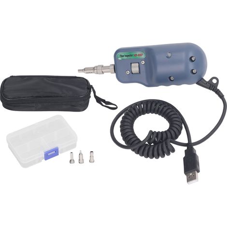 Sonde d'inspection fibre optique USB portable, détecteur de face d'extrémité 400X, grossissement manuel pour réseau optique