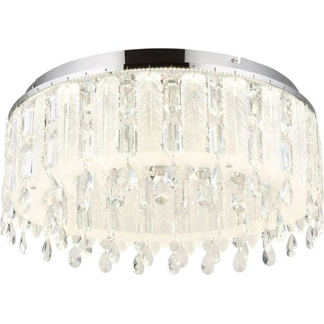 Globo - plafoniera - KLUNKA - cromo - vetro - Ø 59cm - LED -