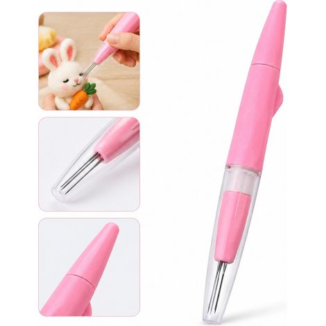 Stylo a feutrer 3 aiguilles, outil portatif pour laine, bricolage patchwork DIY (1/5)