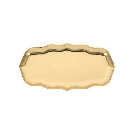 Dekorative Schmuckablage für den Schreibtisch, Schmuckorganisator aus Edelstahl (Gold)