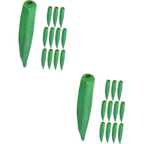 2 Ensembles Gombo Simulé Faux Gombo Artificiel Légume Réaliste Verdure Modèles De Légumes De Simulation Décorations De Gombo en Mousse Réalistes Légume Créatif Vert 12 Pièces 2 (1/5)