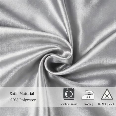 20 nœuds de chaise argentés et blancs - Rubans de satin pour mariage, anniversaire et révélation du sexe du bébé - Décoration de chaise romantique pour fêtes (1/4)