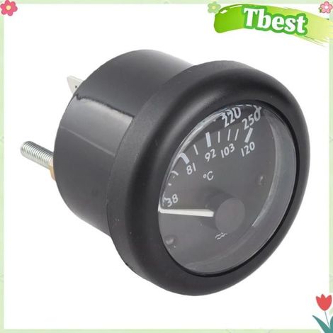 Tbest Jauge de température d'eau du moteur Jauge de température de l'eau du moteur, 2 pouces, large plage, haute auto tension