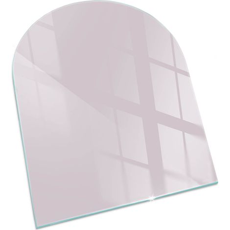 Piastra per Camino di Vetro Temperato Protezione del Pavimento dal Calore Resistente a Scintille e Graffi Colore Viola chiaro 80x70 cm