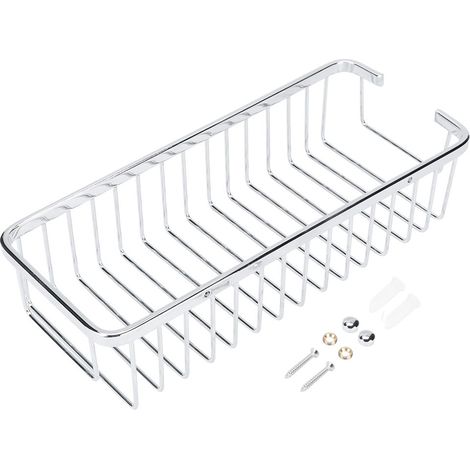 Porte-shampoing mural en acier inoxydable, 30 cm, panier de rangement pour salle de bain (1/4)