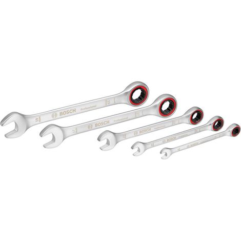Bosch PRO Combo Kit Ratchet Spanner Set 5pc 1600A02Z3D (1/3)