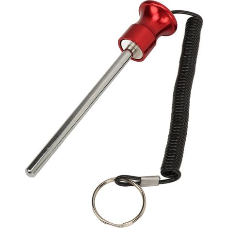Goupille magnétique 8x125mm pour machine de musculation avec corde de traction, sélecteur de poids pour accessoires d'entraînement de force, rouge (1/5)