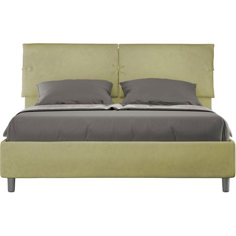 Letto Matrimoniale 160x190 cm con Rete e Contenitore Sleeper Tè verde (1/4)