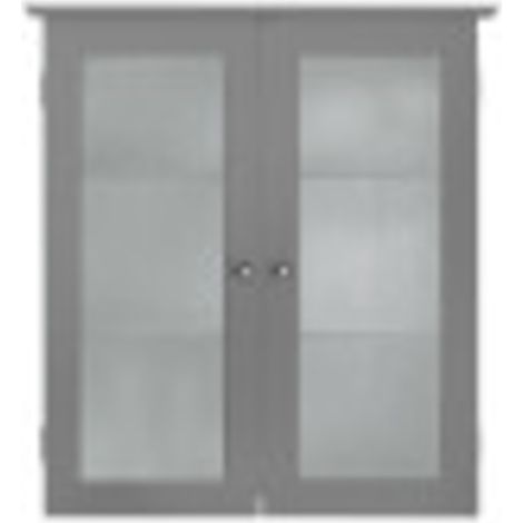 Teamson Home Connor Arredo Bagno Pensile 2 Porte In Vetro Grigio EHF-581G (1/5)