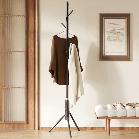 Porte-manteau sur pied Kassie Ø48 x 174 cm Noir / Métal (1/5)