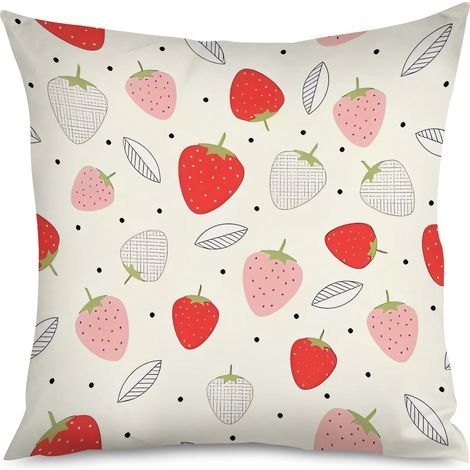 Housse de Housse Coussin Fraises Élégant Maison (1/5)