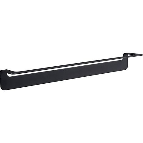 Porta salviette nero da 60 cm serie skyline - fissaggio biadesivo o incollo (1/3)