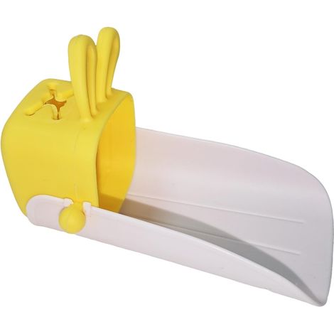 Yellow Children's Faucet Extender, Cute Faucet Extension with Plastic Rabbit Ears, Children's Sink Extension, Easy to Install for Kitchen and Bathroom (1/5)