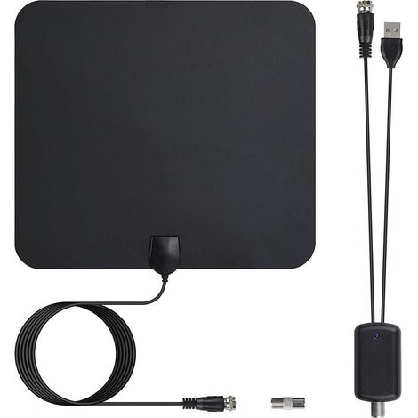 ATSC Indoor HD TV Ground Antenna Digital Antenna Desktop TV Antenna 4K F-TV Compatible 100KM Receiver Range (1/5)