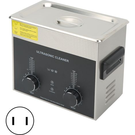 Nettoyeur à ultrasons 3L en acier inoxydable 304, professionnel pour bijoux avec mode dégazage, prise américaine 110V (1/5)