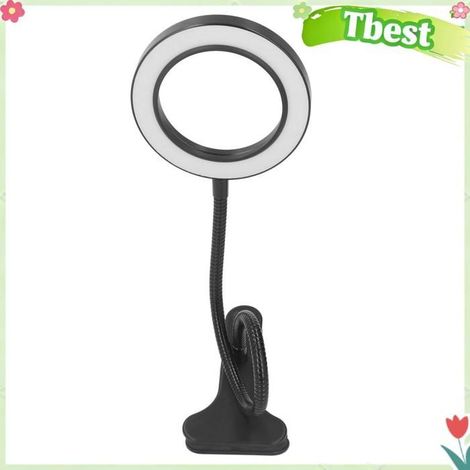 Tbest Anneau lumineux LED à clipser Lampe de Bureau, 40 LED, 3 Modes de Couleur, 10 Niveaux de luminosité, Col de auto atelier (1/5)