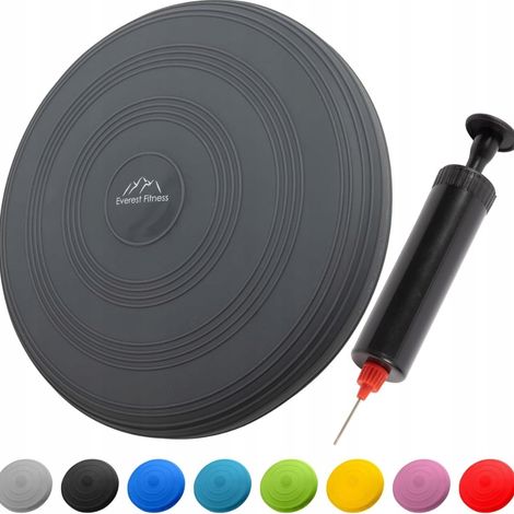 Coussin d'air de fitness Everest - avec pompe, diamètre 33 cm, noir