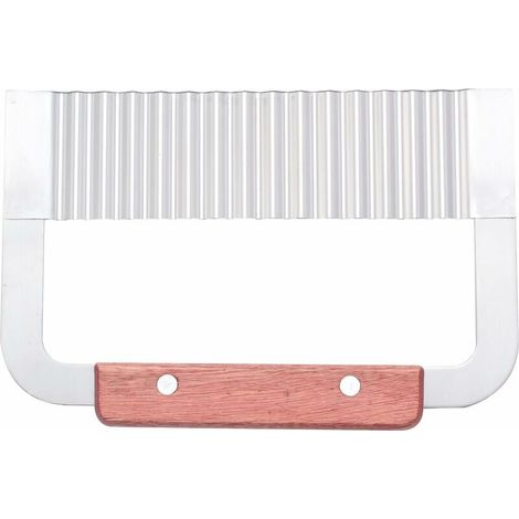 Coupe-pommes de terre, coupe-frites, couteau coupe-vague lame en acier inoxydable avec manche en bois, outil de coupe pour ustensiles de cuisine (1/5)
