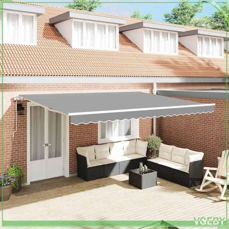 Auvent - 313213 - 5 x 3 m - Métal - Rétractable manuel (1/5)