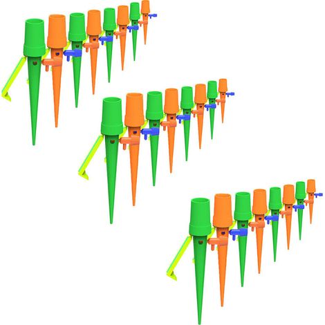 Kit d’irrigation goutte-à-goutte 24 pièces, système d’arrosage automatique pour plantes intérieures et extérieures