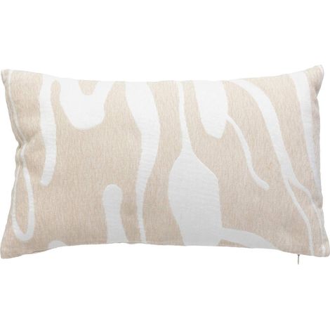 Jacquard-Kissen Madini Beige Leinen 30x50cm - Atmosphera créateur d'intérieur