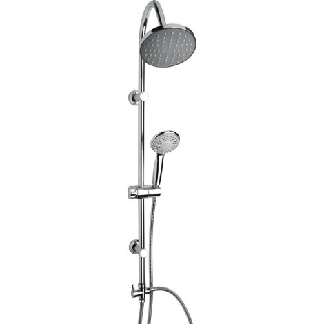 Barre De Douche Avec Pomme De Douche Fixe Et Pommeau Manuel + Déviateur Modèle “M” (1/3)