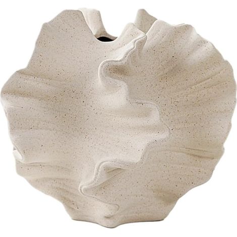 Kunstharzvase für minimalistische und moderne Inneneinrichtung, ideal als Dekorationselement im Wohnzimmer.