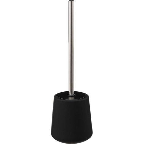 Brosse WC avec support en céramique Noir mat - Five