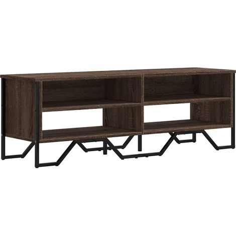 Mobile TV multimediale scaffale per televisione televisione buffet sala da pranzo soggiorno camera da letto rovere 122 x 34 x 41 cm derivati del legno marrone 020027163