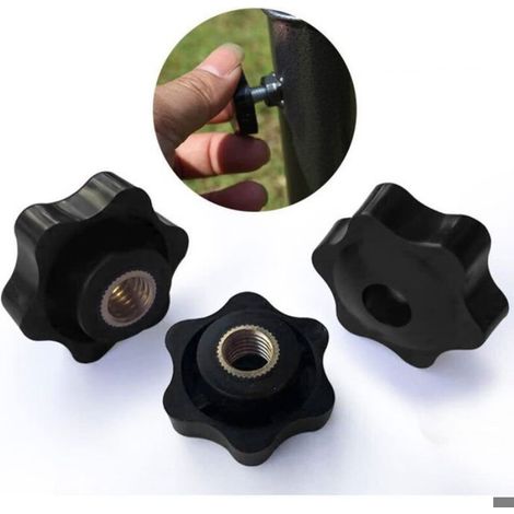 Bouton & Écrou de Serrage M6/M8 – Moleté, Tête Étoile, Serrage Rapide (1/4)