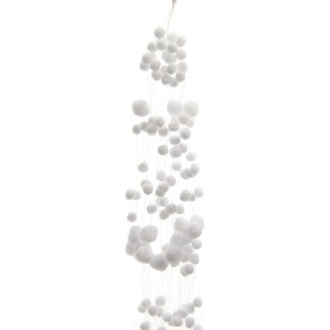 Kaemingk – Guirlande de neige – Polyester blanc, 1,35 m (1/2)