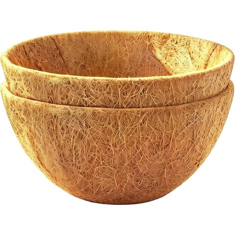 Lot de 2 doublures pour paniers suspendus, doublure ronde 25 cm, naturelle,, Han (1/5)