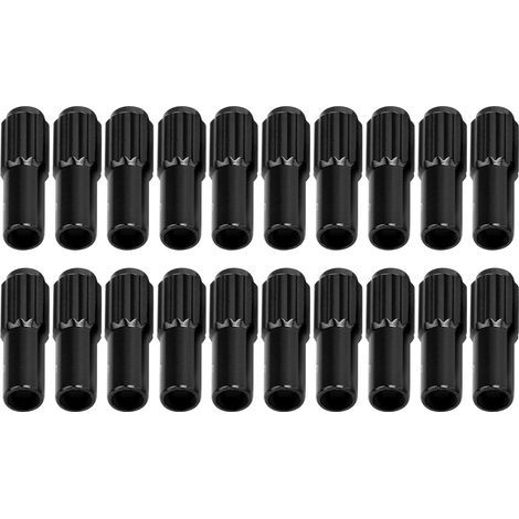 Lot de 20 vis de réglage pour câbles de vélo, ajustement précis et stable, en alliage d'aluminium, noir. (1/5)