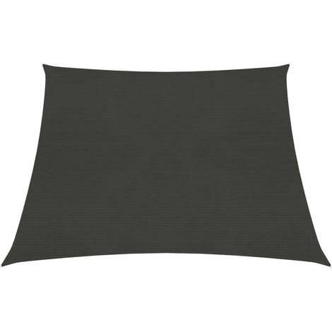 Voile toile d'ombrage parasol 160 g/m² 3/4 x 2 m PEHD anthracite