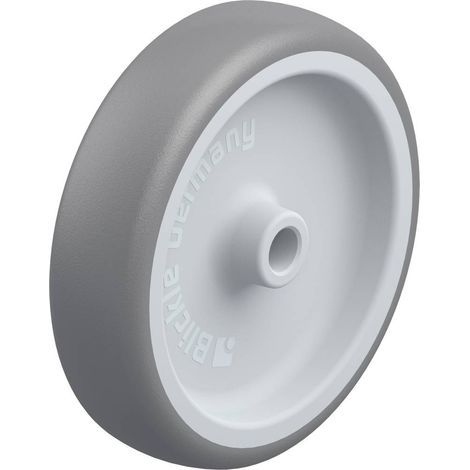 Roue Ø 125 mm – Charge maximale 125 kg – Moyeu lisse – Caoutchouc thermoplastique – Pour sols durs et espaces confinés – Blickle