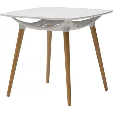 Tavolo di Design Quadrato Bianco Legno e Polipropilene Dimensione Tavoli: 80 x 80