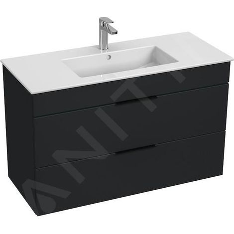 Jika Cube - Meuble avec lavabo 100x43x61 cm, anthracite mat H4536521763521 (1/2)