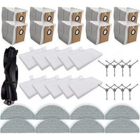 37 pièces détachées pour aspirateurs Lydsto R1 Edge / R1D Edge, MiWhole M9 Lite et Roidmi Eve Rook : brosse, chiffon, filtre et sac à poussière. (1/5)