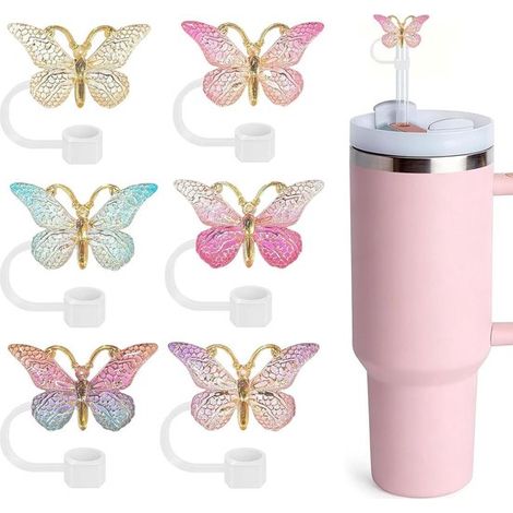 Capuchons de protection pour pailles 6 pièces – Couvercles réutilisables pour pailles – Accessoires pour gobelets compatibles Stanley 30 et 40 oz – Protection anti-poussière pour fêtes pique-niques et (1/5)
