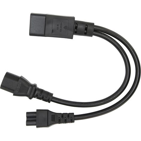 Adaptateur C13 Femelle Femelle 220V,Cordon d'alimentation Séparateur en Y IEC 320 C14 Mâle vers C13 et C5 Femelle, Câble Adaptateur Séparateur 10A 250V, Adaptateur de Câbles (1/5)