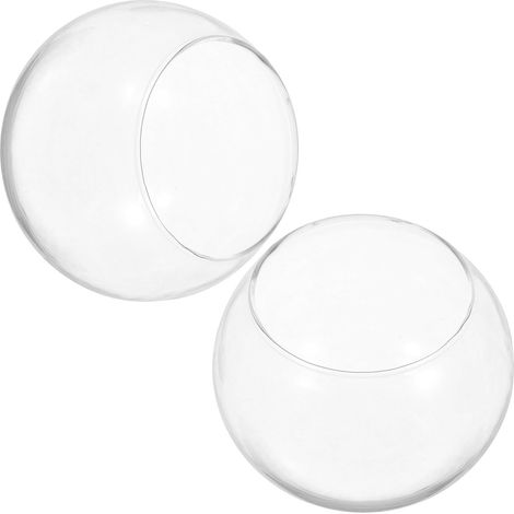 Rundes Glas Pflanzglas für Hydrokultur mit Praktischem (1/5)