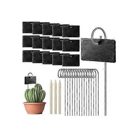 Dekorative Gartenschilder, 10er-Set Namensschilder aus Schiefer für den Garten, verschönern Sie Ihre Gartenlandschaft mit wetterfesten Metall-Pflanzenetiketten