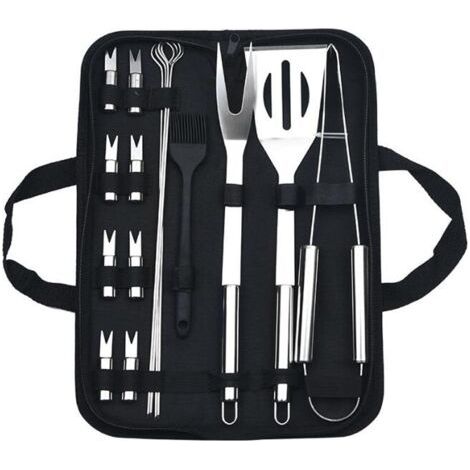 Nazalus-Vente Ensemble De Barbecue En Acier Inoxydable Outil De Barbecue Combiné De 16 Pièces Ensemble De Barbecue Multifonction Extérieur,16 pieces (1/5)