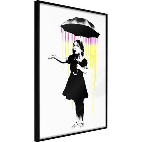 Affiche Murale Encadrée "Banksy Nola" 30 x 42 cm Noir