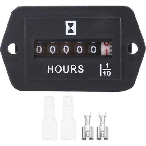 Compteur d'heures mécanique à quartz scellé numérique industriel complet (1/5)