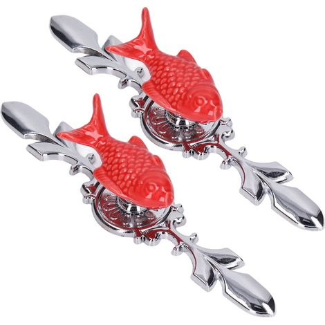 Set mit 2 farbenfrohen, runden Schubladengriffen im modernen europäischen Stil, für Schränke, Küchenschubladen, Schuhschränke, mit einem Loch, rot 1077D grasrot (1/5)