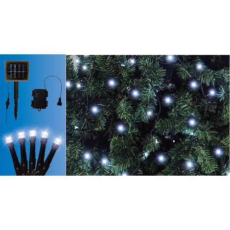 TrendLine LED-Lichterkette Solar Außen 9,6 m kaltweiß mit Timer