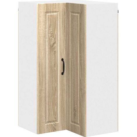 Maison Exclusive - Mobile angolare per parete PORTO Rovere Sonoma 57 x 57 x 100 cm