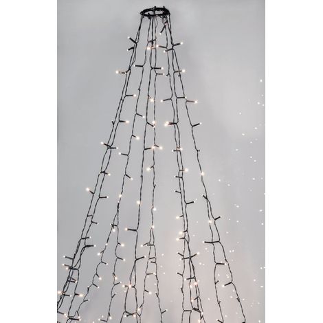 EGLO LED Weihnachtsbaumbeleuchtung für innen und außen, Überwurf-Lichterkette warmweiß für Weihnachtsbaum, Lichternetz mit Kabel, 2 m (1/5)