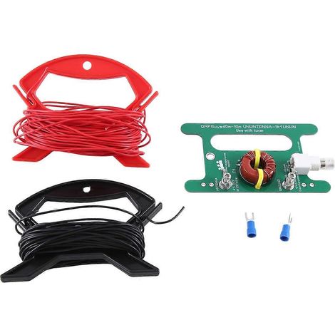 Balun portable 10 W 9:1 pour SDR - Accessoires d'antenne balun - Kit câble long SDR - Carte d'antenne filaire longue - Raccords pour récepteur SDR (1/4)
